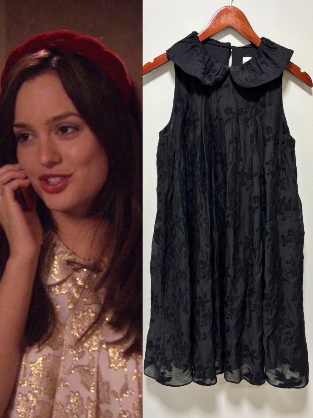 ASO Blair Waldorf Y2K Tibi Peter Pan Collar Mini Dress Alt Color Size 4